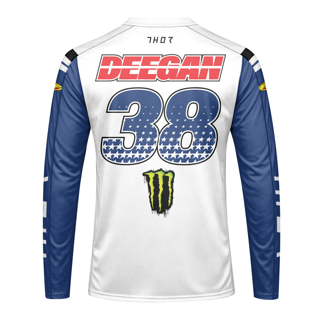 Thor Haiden Deegan Monster Energy Long Sleeve Motocross Jersey - front view mockup