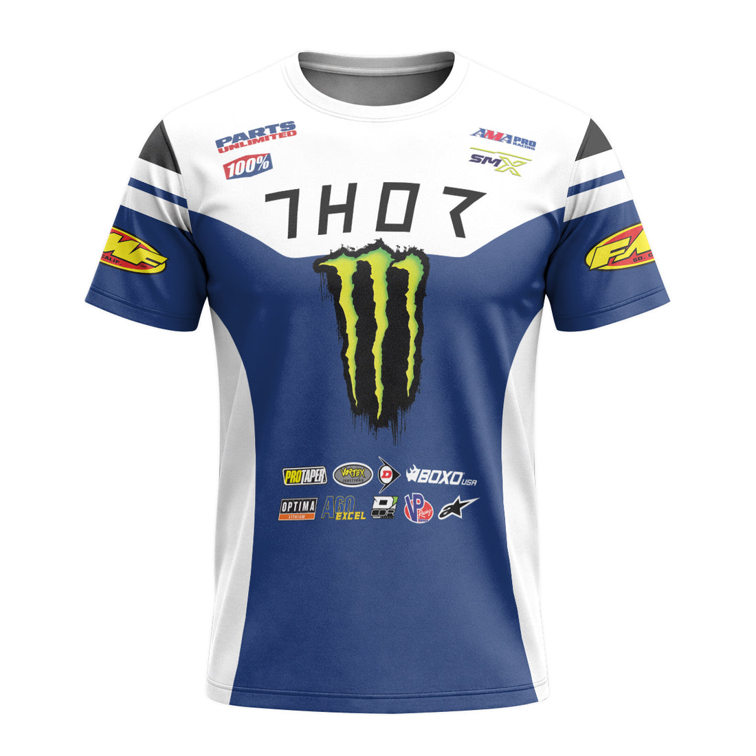 Thor Haiden Deegan Monster Energy Short Sleeve Motocross Jersey - front and back view