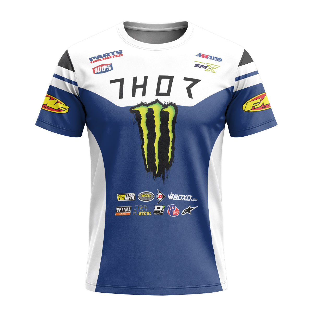 Thor Haiden Deegan Monster Energy Short Sleeve Motocross Jersey - front view mockup