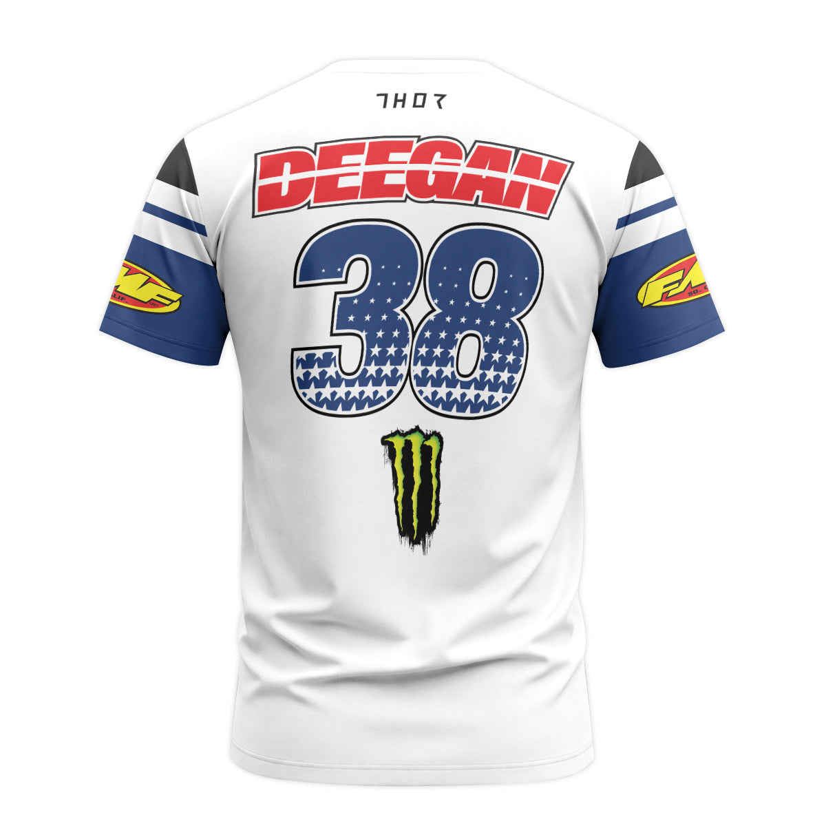 Thor Haiden Deegan Monster Energy Short Sleeve Motocross Jersey - back view mockup