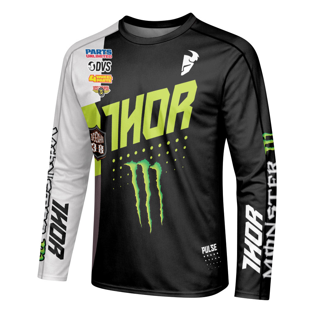 Thor Monster Energy Downhill Jersey | Thor Mountain Bike Jersey - left side mockup