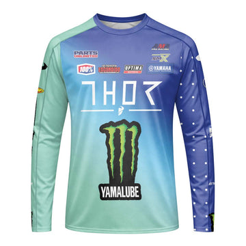 Thor Monster Energy Haiden Deegan 238 Long Sleeve Motocross Jersey - front view mockup