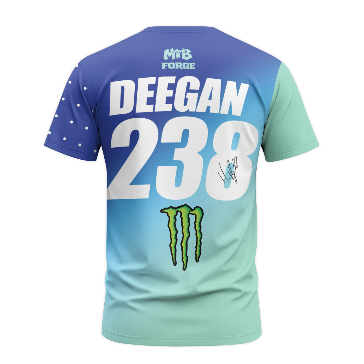Thor Monster Energy Haiden Deegan 238 Short Sleeve Motocross Jersey - back view mockup