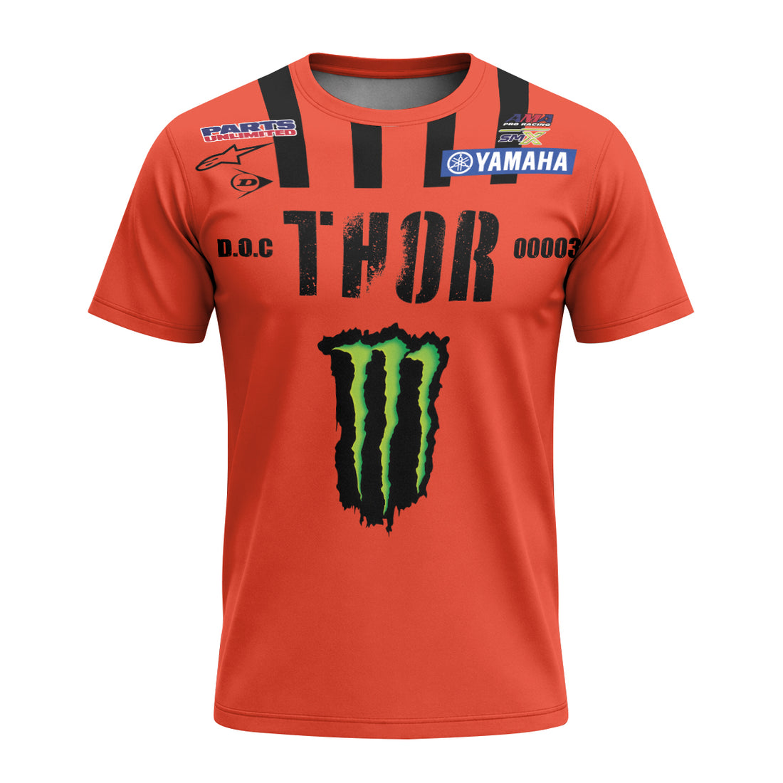 Thor Monster Energy Haiden Deegan 38 Short Sleeve Motocross Jersey - front and back view