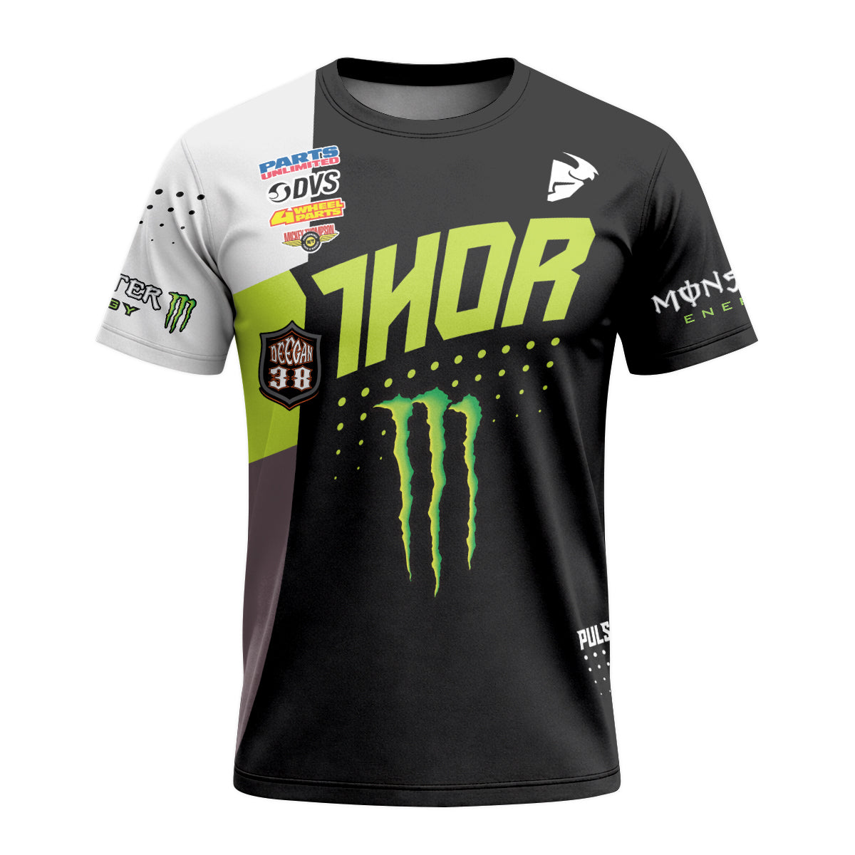 Thor Monster Energy Race T-Shirt | Thor Cycling Lifestyle T-Shirt - front view mockup
