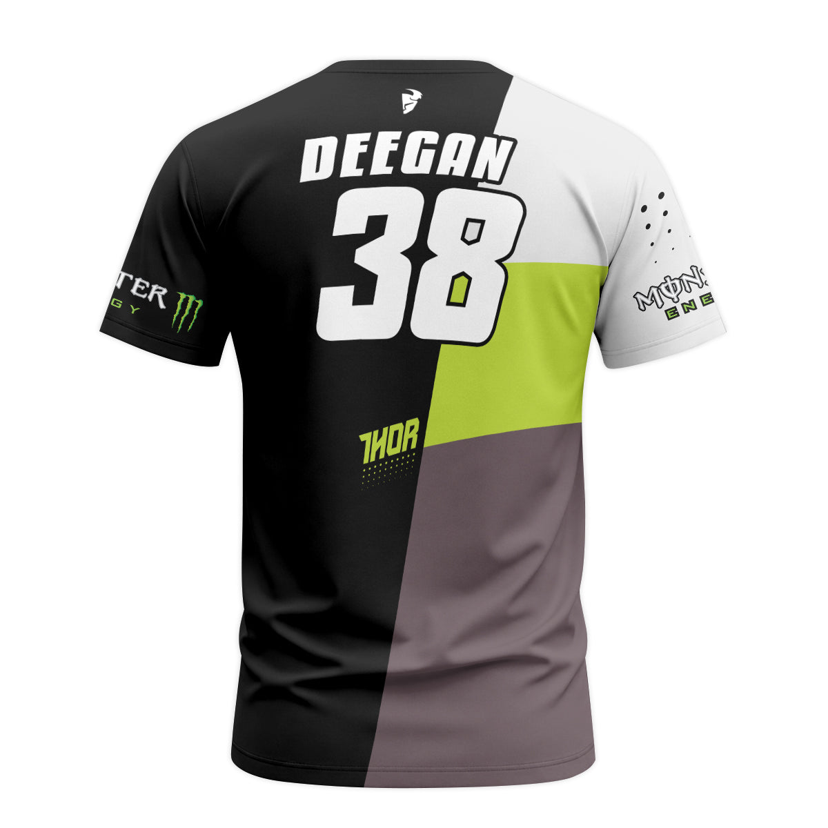 Thor Monster Energy Race T-Shirt | Thor Cycling Lifestyle T-Shirt - back view mockup