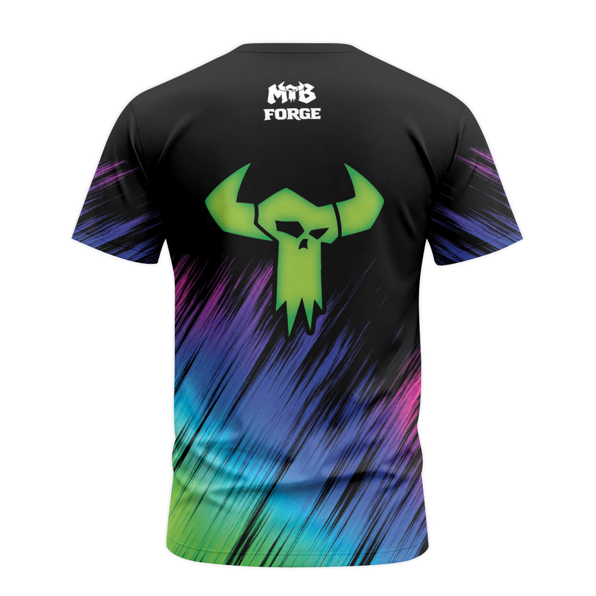 Thor Pro Circuit Neon Skull Short Sleeve Motocross Jersey – Back View Mockup