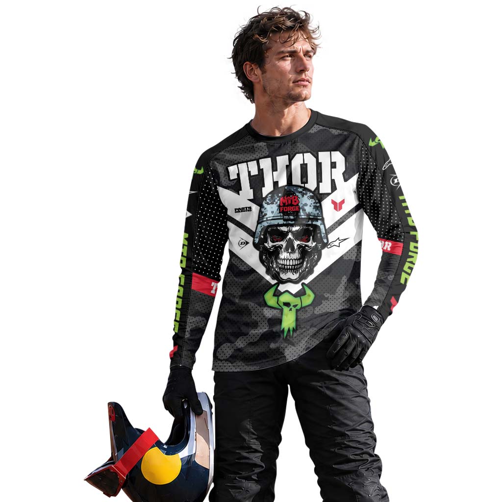 Thor Skull Trooper Long Sleeve Motocross Jersey – Lifestyle View
