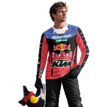 Tomac 3 Red Bull KTM Blue Red Long Sleeve Motocross Jersey - lifestyle view