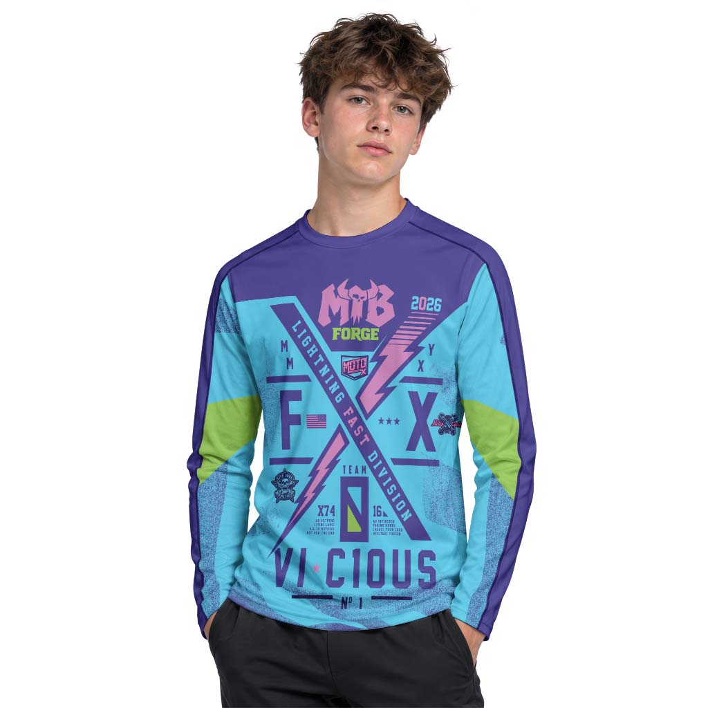 Vicious Youth Long Sleeve Mountain Bike Jersey – Boy Lifestyle View