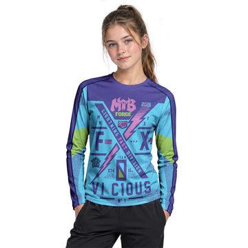 Vicious Youth Long Sleeve Mountain Bike Jersey – Girl Lifestyle View