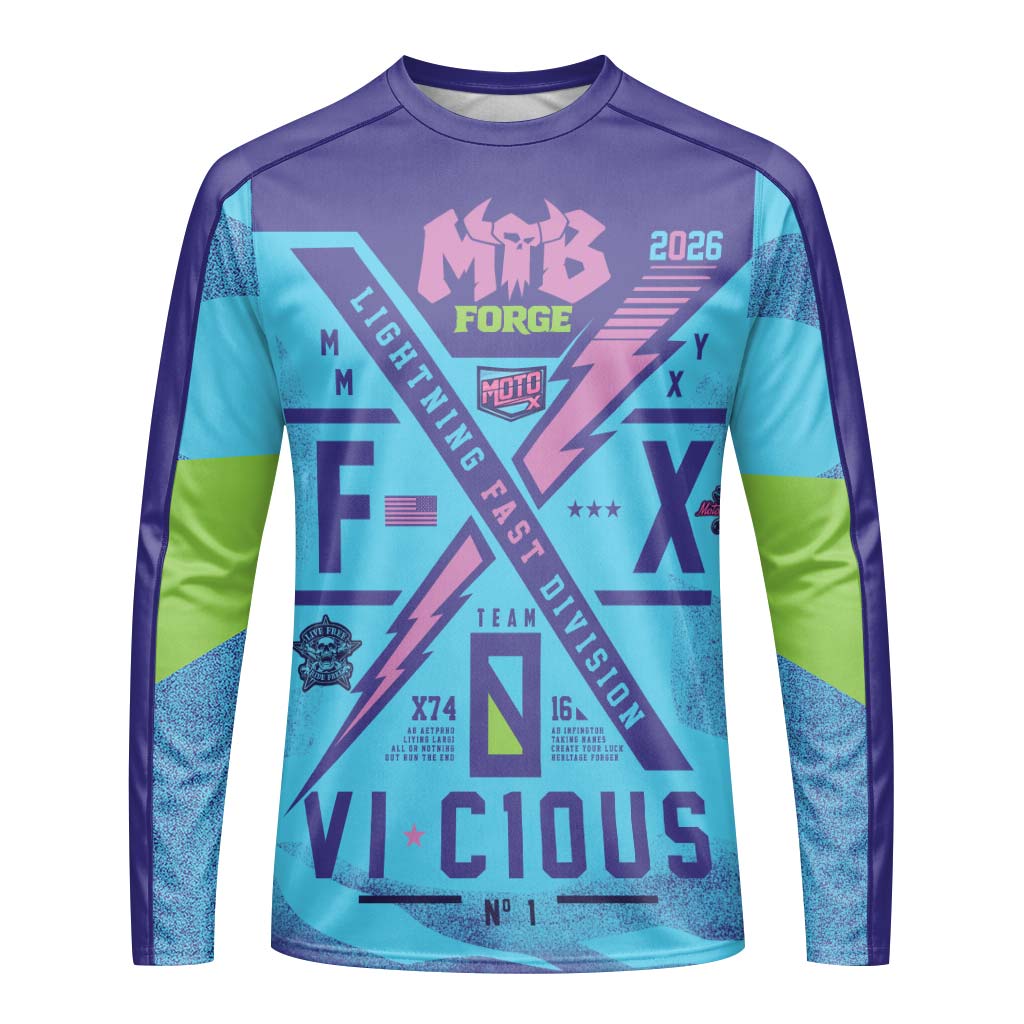 Vicious Youth Long Sleeve Mountain Bike Jersey – Front View Mockup