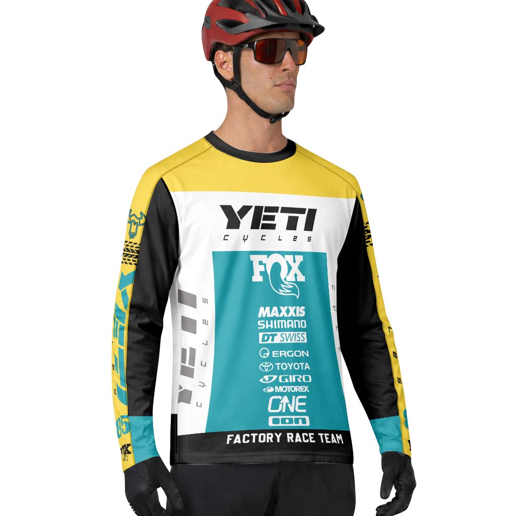 Yeti Fox Factory Team Long Sleeve Mountain Bike Jersey - lifestyle view