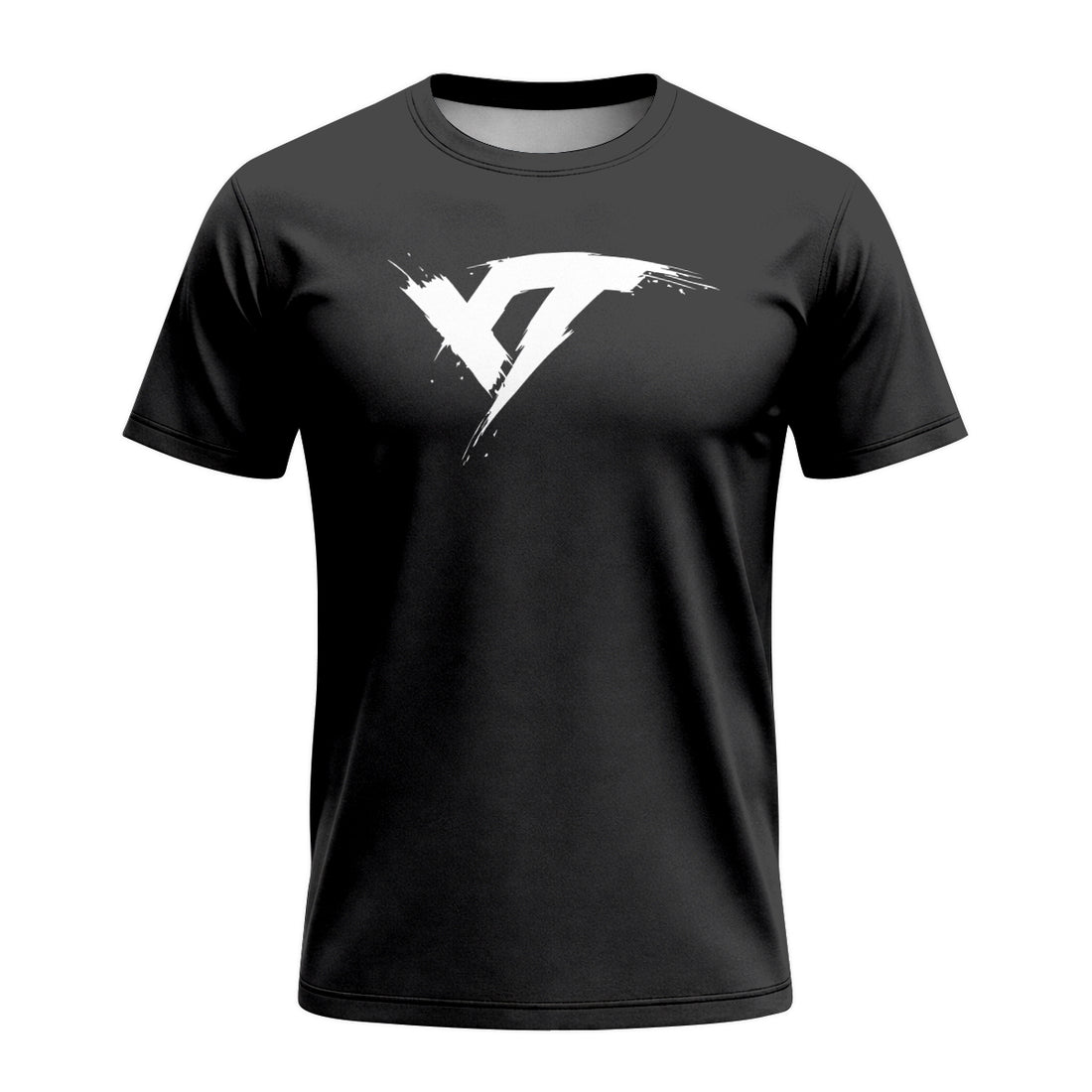 YT Black White Minimal Short Sleeve Mountain Bike Jersey - front and back view