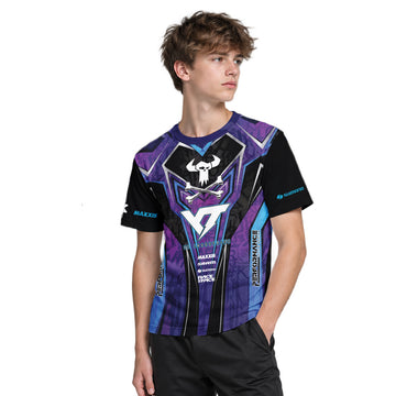 YT Industries Purple Skull Youth Short Sleeve Mountain Bike Jersey – Boy Lifestyle View